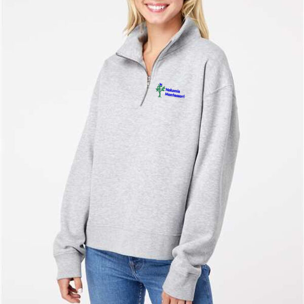 MV Sport - Women's Sueded Fleece Quarter-Zip Sweatshirt - Embroidered Logo Thumbnail
