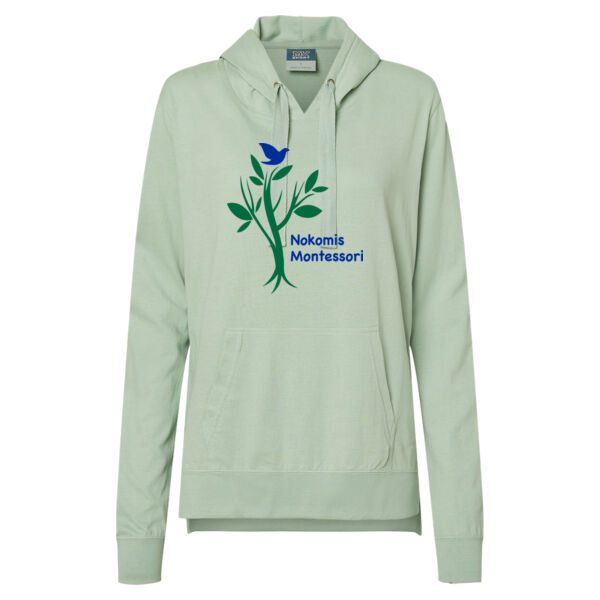 MV Sport - Women's Sueded Jersey Hooded Sweatshirt - Printed Logo Thumbnail