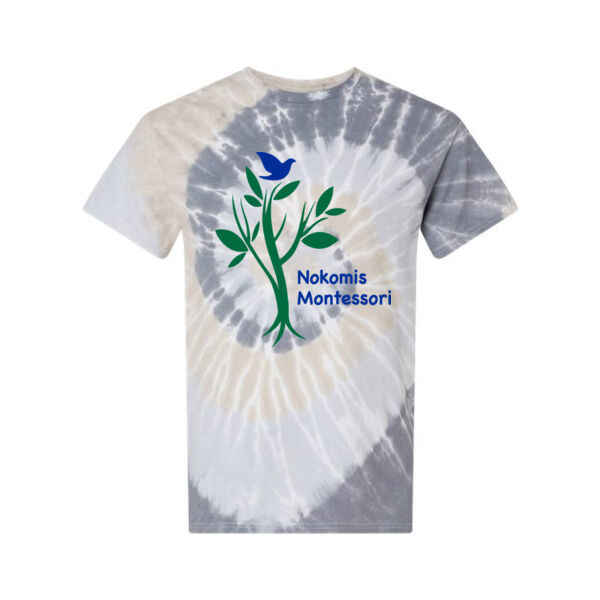 Dyenomite - Multi-Color Spiral Tie-Dyed T-Shirt - Printed Logo Thumbnail